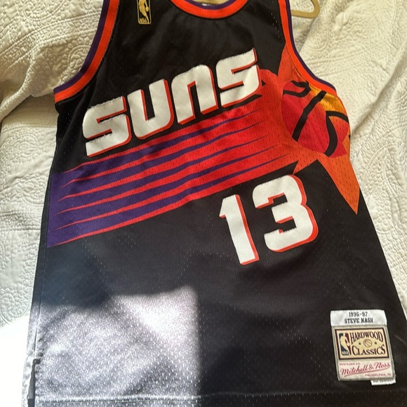 ‘96-‘97 mitchell & ness hardwood classics black steve nash jersey. - Picture 1 of 5
